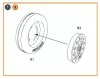 Clear Prop Accessories Fairey Delta 2 wheel set for Dora Wings kit - kerékkészlet