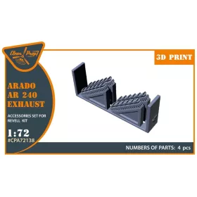   Clear Prop Accessories Arado Ar-240 exhausts for REVELL kit - kipufogócsonkok