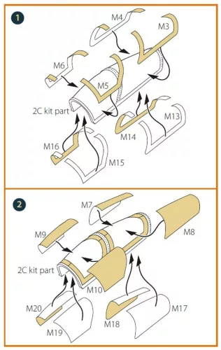 Clear Prop Accessories AMX-T double-sided painting mask for Italeri kits - kétoldalas kabinmaszk