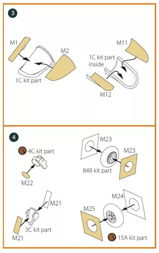 Clear Prop Accessories AMX-T double-sided painting mask for Italeri kits - kétoldalas kabinmaszk