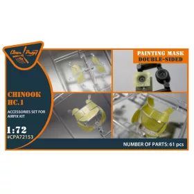   Clear Prop Accessories Chinook HC.1 double-sided painting mask for Airfix kit - kétoldalas kabinmaszk