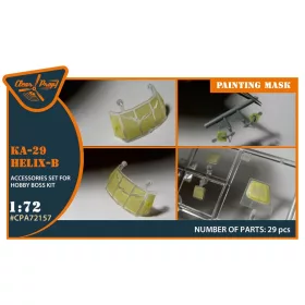   Clear Prop Accessories Ka-29 Helix-B painting mask for Hobby Boss kits - kabin- és ablakmaszk