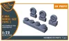 Clear Prop Accessories F-86A wheel set type 1 for CP kits - kerékkészlet, 1. típus, Clear Prop maketthez