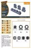 Clear Prop Accessories F-86A wheel set type 1 for CP kits - kerékkészlet, 1. típus, Clear Prop maketthez