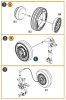 Clear Prop Accessories F-86A wheel set type 1 for CP kits - kerékkészlet, 1. típus, Clear Prop maketthez