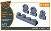 Clear Prop Accessories F-86A wheel set type 2 for CP kits - kerékkészlet, 2. típus, Clear Prop maketthez