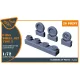 Clear Prop Accessories F-86A wheel set type 2 for CP kits - kerékkészlet, 2. típus, Clear Prop maketthez