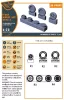 Clear Prop Accessories F-86A wheel set type 2 for CP kits - kerékkészlet, 2. típus, Clear Prop maketthez