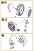 Clear Prop Accessories F-86A wheel set type 2 for CP kits - kerékkészlet, 2. típus, Clear Prop maketthez