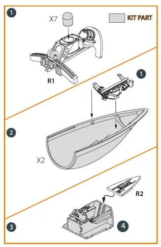 Clear Prop Accessories F-86A Closed canopy frame detailing set for CP kits - zárt kabintetőkeret-részletező készlet