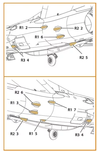 Clear Prop Accessories MiG-19P/PM Air intake for CP kits - légbeömlő