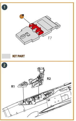 Clear Prop Accessories MiG-19 Ejection seat and instrument panel cover for CP kits - katapultülés és műszerfalburkolat