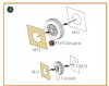 Clear Prop Accessories F-35A painting mask for Tamiya kit - kabin- és ablakmaszk