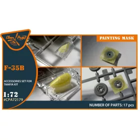   Clear Prop Accessories F-35B painting mask for Tamiya kit - kabin- és ablakmaszk