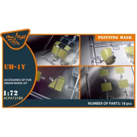   Clear Prop Accessories UH-1Y painting mask for Dream Model kits - kabin- és ablakmaszk