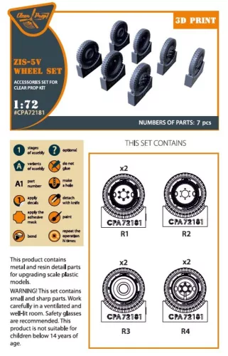 Clear Prop Accessories ZiS-5V wheel set - kerékkészlet