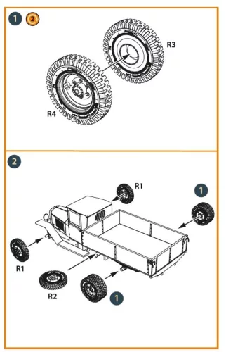 Clear Prop Accessories ZiS-5V wheel set - kerékkészlet