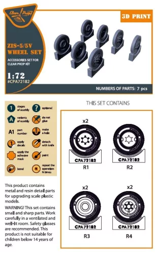 Clear Prop Accessories ZiS-5/5V wheel set - kerékkészlet
