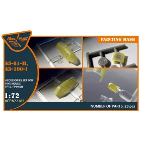   Clear Prop Accessories Ki-61-II, Ki-100-I painting mask for Finemolds FP17,FP19 kits - kabin- és ablakmaszk, Fine Molds FP17