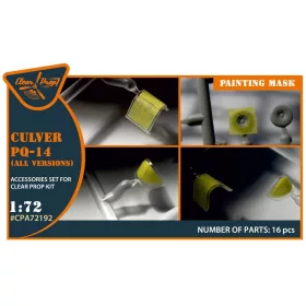   Clear Prop Accessories Culver PQ-14 (all versions) painting mask for CP kits - Culver PQ-14 (minden változat) – kabin- és ablakmaszk