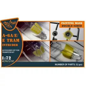   Clear Prop Accessories A-6A/E/E Tram Intruder double-sided painting mask for Trumpeter kit - kétoldalas kabinmaszk