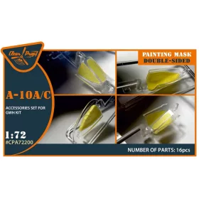   Clear Prop Accessories A-10 A/C double-sided painting mask for GWH kit - kétoldalas kabinmaszk
