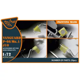   Clear Prop Accessories Vanguard P-66/Mk.1/J10 painting mask for Dora Wings kit - kabin- és ablakmaszk