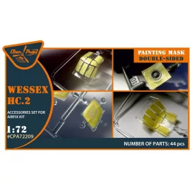   Clear Prop Accessories Wessex HC.2 double-sided painting mask for Airfix kit - kétoldalas kabinmaszk