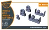 Clear Prop Accessories Wessex HC.2 Wheel set type 2 for Airfix kit - kerékkészlet, 2. típus