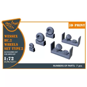   Clear Prop Accessories Wessex HC.2 Wheel set type 2 for Airfix kit - kerékkészlet, 2. típus