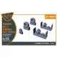 Clear Prop Accessories Wessex HC.2 Wheel set type 2 for Airfix kit - kerékkészlet, 2. típus