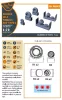 Clear Prop Accessories Wessex HC.2 Wheel set type 2 for Airfix kit - kerékkészlet, 2. típus