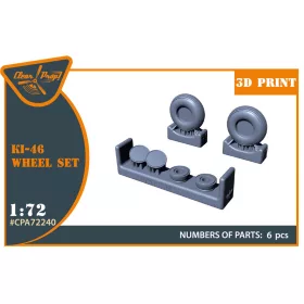 Clear Prop Accessories Ki-46 Wheel set - kerékkészlet