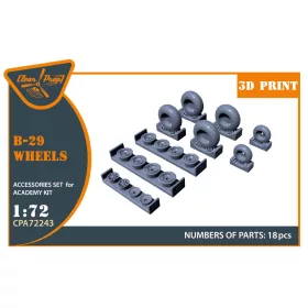   Clear Prop Accessories B-29 Wheels set (weighted) - terhelt állapotú kerékkészlet