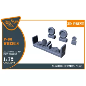   Clear Prop Accessories Vanguard P-66/Mk.1/J10 Wheels set for Dora Wings - kerékkészlet