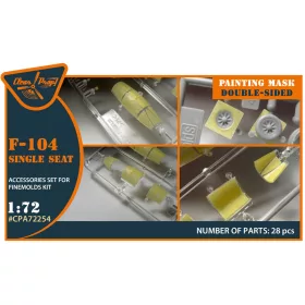  Clear Prop Accessories F-104 Single seat double-sided painting mask for Fine Molds - kétoldalas kabinmaszk