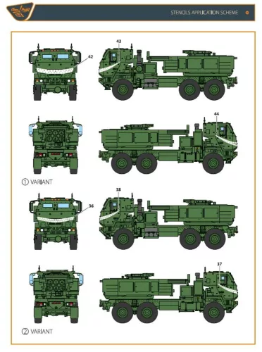 Clear Prop Accessories M142 Himars – Ukrán Fegyveres Erők, matricakészlet, Trumpeter / Foreart makettekhez