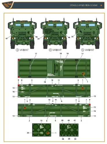 Clear Prop Accessories M142 Himars – Ukrán Fegyveres Erők, matricakészlet, Trumpeter / Foreart makettekhez