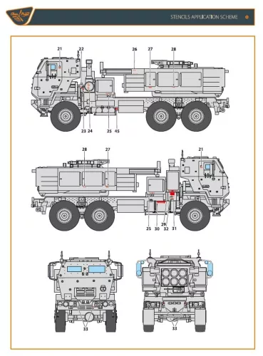Clear Prop Accessories M142 Himars – Ukrán Fegyveres Erők, matricakészlet, Trumpeter / Foreart makettekhez