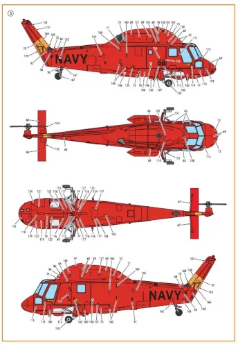 Clear Prop Accessories UH-2/SH-2 Seasprite (early version) technical stencils - korai változat, műszaki stencil- és adatfelirat-matricák