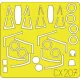 Eduard Accessories A-7 Corsair II für Hobby Boss Bausatz - kabin- és ablakmaszk