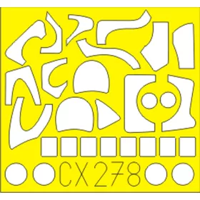   Eduard Accessories Mi-24V Hind E for Zvezda - kabin- és ablakmaszk