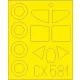 Eduard Accessories D.520 for Hasegawa - kabin- és ablakmaszk
