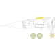 Eduard Accessories MiG-25PD 1/72 for ICM - kabin- és ablakmaszk