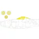Eduard Accessories P-38J, for HOBBY 2000 / DRAGON - kabin- és ablakmaszk, Hobby 2000/Dragon makettekhez
