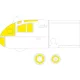 Eduard Accessories Ar 234C, for HOBBY 2000 / DRAGON - kabin- és ablakmaszk, Hobby 2000/Dragon makettekhez