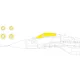 Eduard Accessories MiG-29 9-12 1/72 GREAT WALL HOBBY - kabin- és ablakmaszk