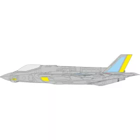   Eduard Accessories F-35A RAM panels late 1/72 TAMIYA - késői RAM-panelek festőmaszkja