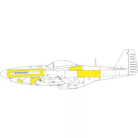   Eduard Accessories P-51D surface panels - felületi panelek festőmaszkja