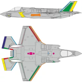   Eduard Accessories F-35B RAM coating  TAMIYA - kabin- és ablakmaszk